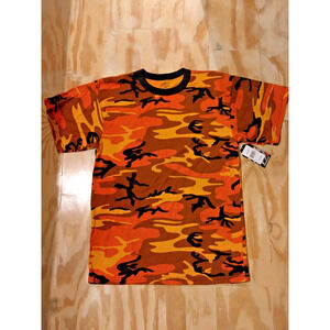 Rothco Tshirt Mens Multicolor Large Camouflage Round Neck Short Sleeve Pullover